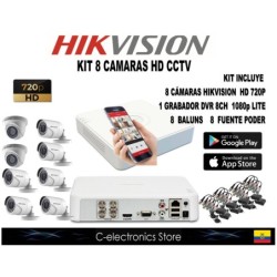 HIKVISION KIT 8 CAMARAS 720P