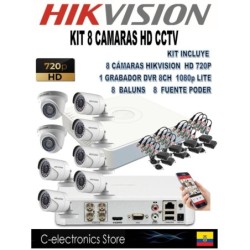 HIKVISION KIT 8 CAMARAS 720P