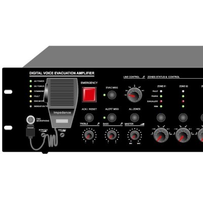 Amplificador Procesador de Evacuación  CMX Audio EVAC-500 EN54-16